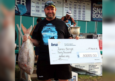 Overall Winner Heaviest Snapper James Benge